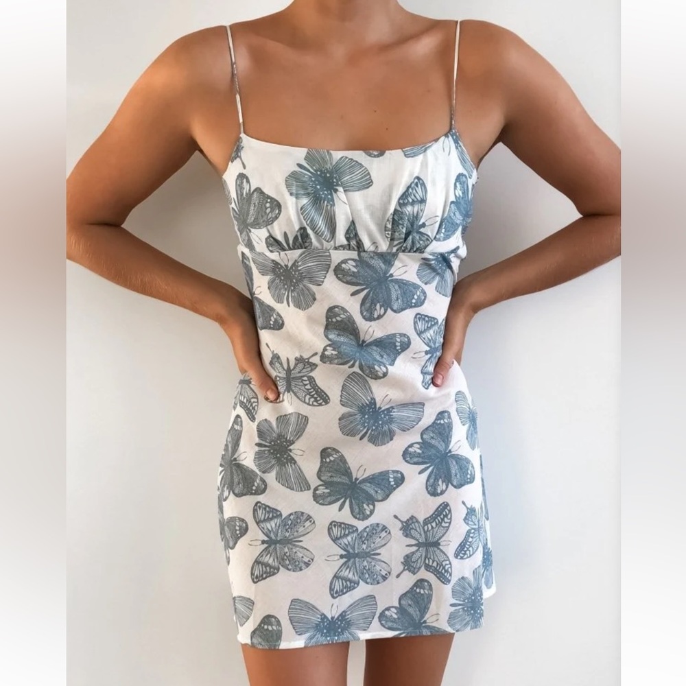 Shekou Butterfly Effect Silk Mini Dress size small